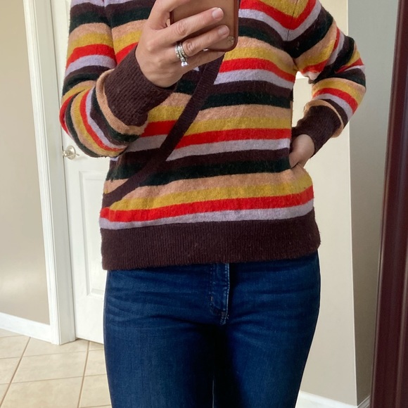 Madewell striped wrap sweater; size M - Picture 6 of 12